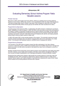 Evaluating Elementary School Asthma Program Yields Valuable Lessons