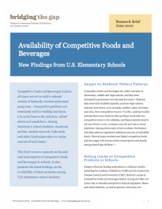 Availability of Competitive Foods and Beverages