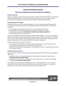 Key Partnerships Drive School Asthma Initiatives