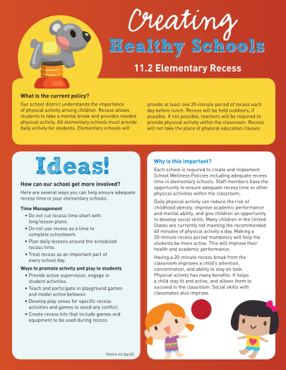 Creating Healthy Schools: Elementary Recess (Family)