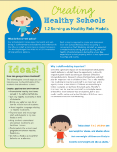 Creating Healthy Schools: Serving as Healthy Role Models