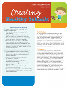 Creating Healthy Schools: Staff Role Modeling (Administrator)