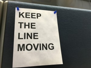 Keep the line moving