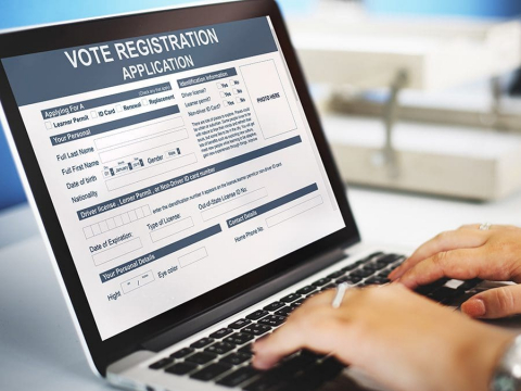 Vote Registration Application Election Concept